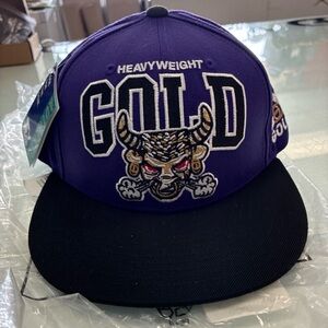 Gold M.V.P. Heavyweight Beebull Purple Black Starter Snapback Baseball Cap Hat